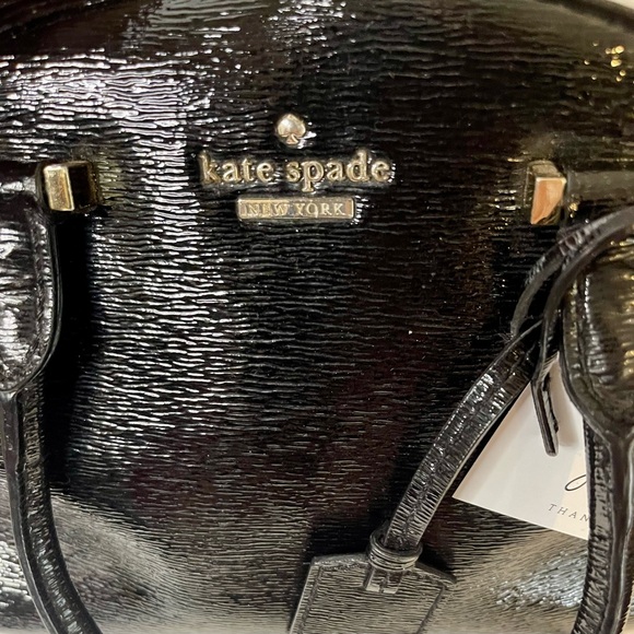 Kate Spade Black Gloss Satchel Bag - Picture 4 of 6